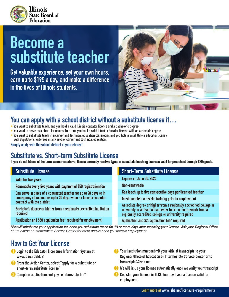 Become A Substitute Teacher Rock Island County Regional Office Of 